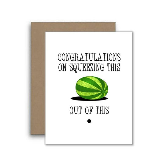 Congratulations Watermelon New Baby Shower Card