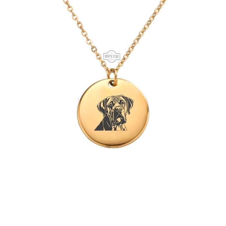 Cane Corso Mastiff Necklace - Dog Gold or Silver Minimalist Dainty Engraved Custom Pendant Charm Jewelry - Personalized Gift For Her