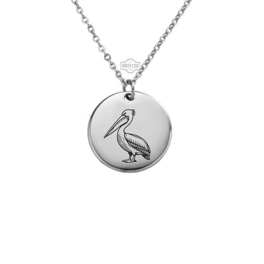Pelican Necklace or Keychain – Personalized Coastal or Wildlife Lover Gift in Gold or Silver, Beach Bird Charm for Her or Him