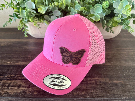Monarch Butterfly Hat – Trucker or Snapback Cap with Insect Design – Nature Lover Gift, Garden Style Hat, Outdoor Style