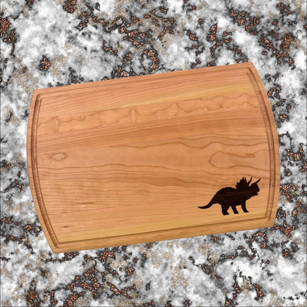 Triceratops Cutting Board | Dinosaur Charcuterie Board | Custom Serving Tray | Personalized Dinosaur Gift | Reptile Tray