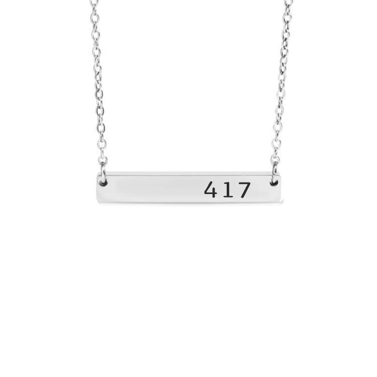 Area Code Bar Necklace or Keychain – Hometown Pride Gift – Custom Location Jewelry – Long Distance or City Love Keepsake