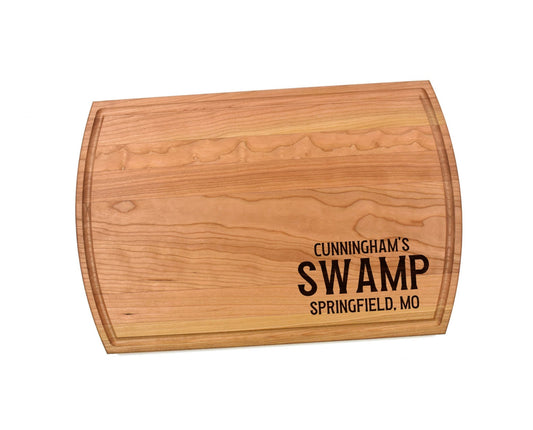 Personalized Swamp Cutting Board | Swamp House Charcuterie Board | Custom Serving Tray | Personalized Swamp Gift | Wedding Anniversary Gift
