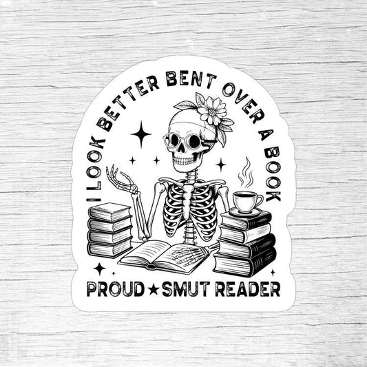 I Look Better Bent Over a Book – Proud Smut Reader Sticker