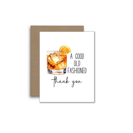 A Good Old Fashioned Thank You – Cocktail Greeting Card