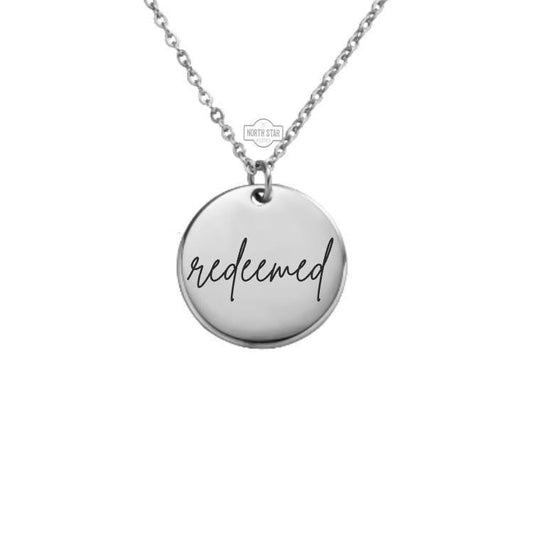 Redeemed Necklace – Gold or Silver Christian Charm – Personalized Grace & Faith Jewelry – Spiritual Gift – Keychain Available