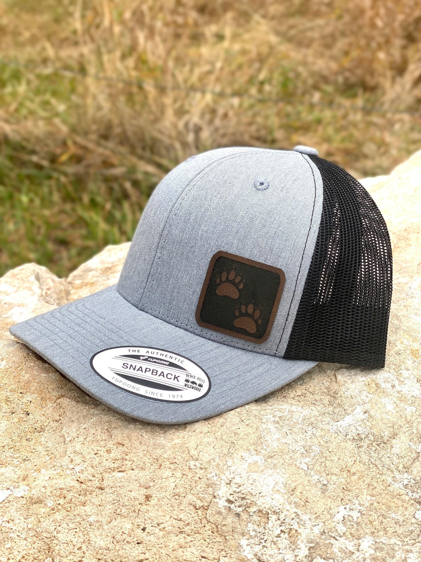 Bear Claw Hat – Trucker or Snapback Cap with Wild Bear Paw Design – Outdoor Adventure Hat for Campers, Hikers, and Wildlife Lovers