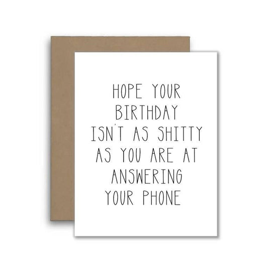 Funny Birthday Card About Answering Phone