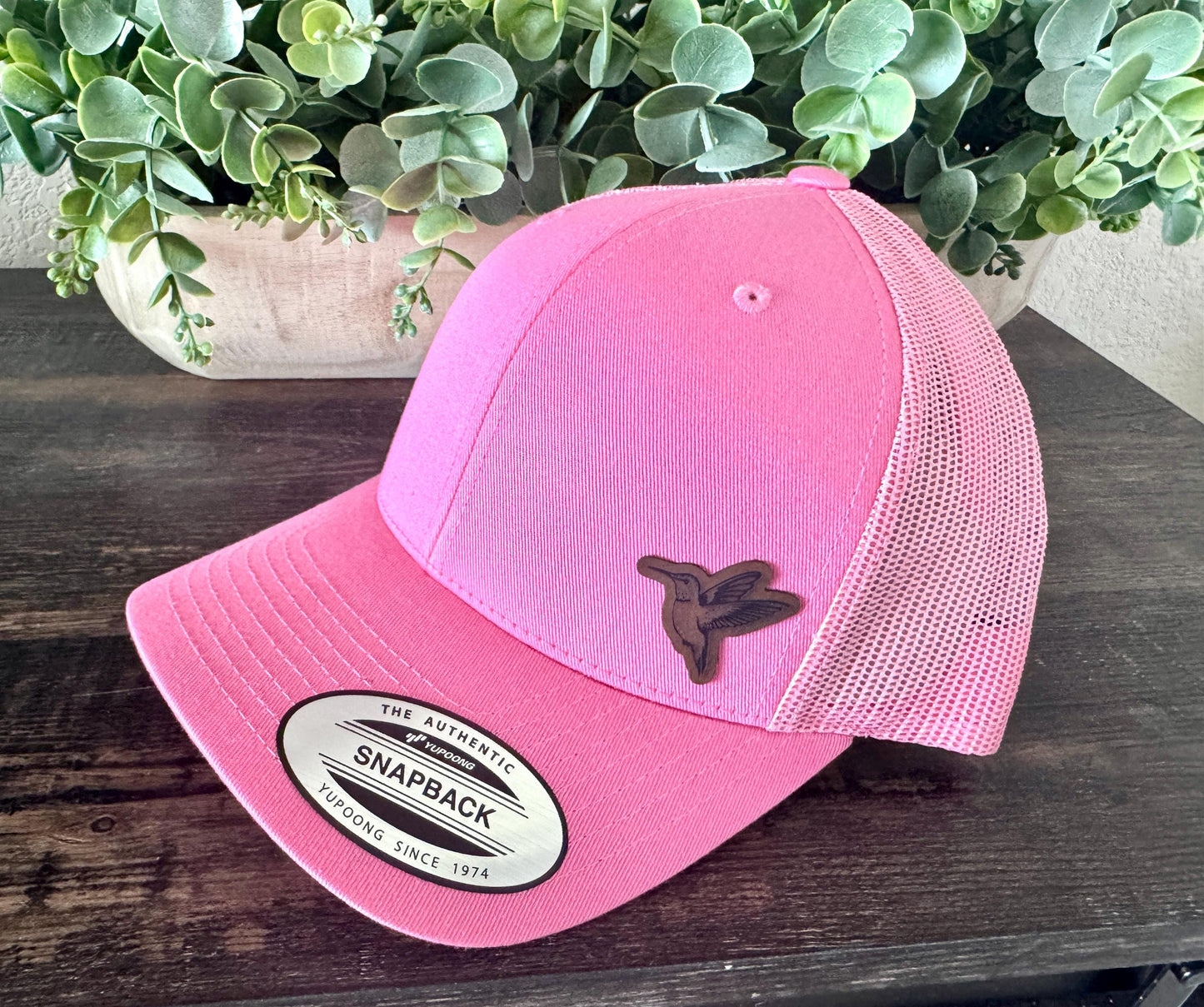 Hummingbird Hat Snapback Trucker – Engraved Patch Cap for Bird Lovers, Gardeners, Nature Fans, Whimsical Outdoor Gift
