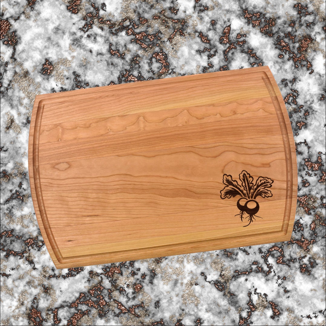 Radish Cutting Board | Garden Charcuterie Board | Custom Serving Tray | Personalized Gardener Gift | Kitchen Cutting Gift