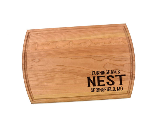 Personalized Nest Cutting Board | Welcome To Our Nest Charcuterie Board | Custom Serving Tray | Personalized Housewarming Gift