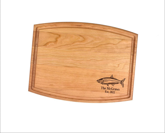 Tarpon Fish Cutting Board | Fishing Charcuterie Board | Custom Serving Tray | Personalized Boat Captain Gift | Wedding Anniv Gift