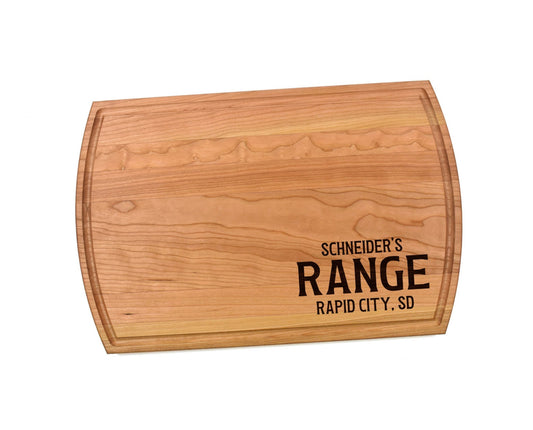 Personalized Range Cutting Board | Welcome To Our Range Charcuterie Board | Custom Serving Tray | Personalized Housewarming Gift