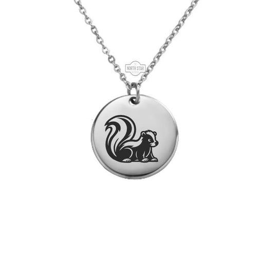 Skunk Necklace or Keychain – Personalized Wildlife or Animal Lover Gift in Gold or Silver, Cute and Quirky Charm for Her or Him