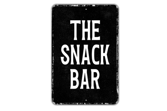 The Snack Bar Sign - Indoor Or Outdoor Metal Wall Art - Custom Sign