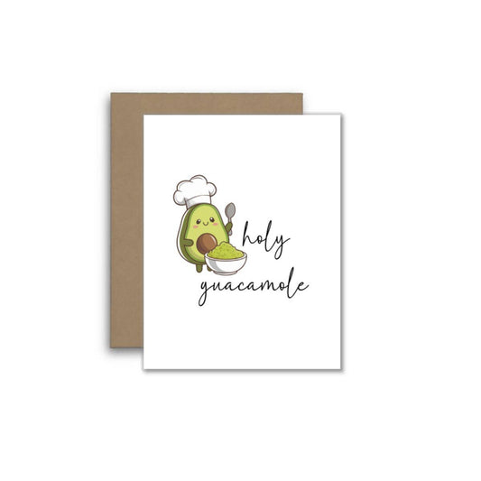 Funny Food Pun Card – Holy Guacamole! 🥑