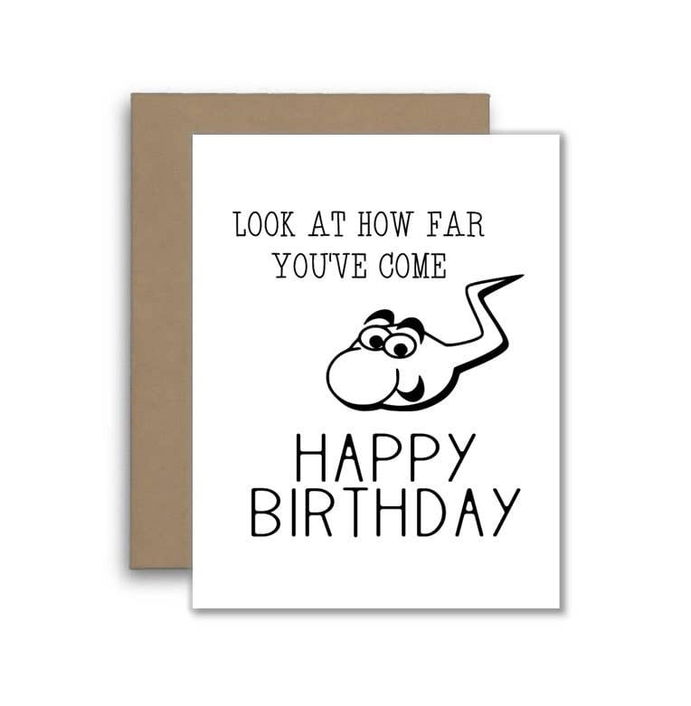 Happy Birthday Card - Funny, Look At How Far You've Come