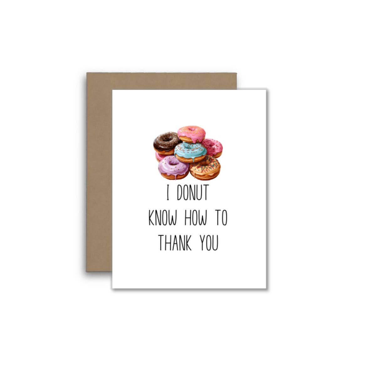 Cute Thank You Card – I Donut Know How to Thank You 🍩