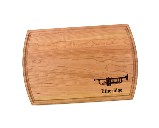 Trumpet Cutting Board |  Trumpet Player Charcuterie Board | Custom Serving Tray | Personalized Musician Gift | Music Gift