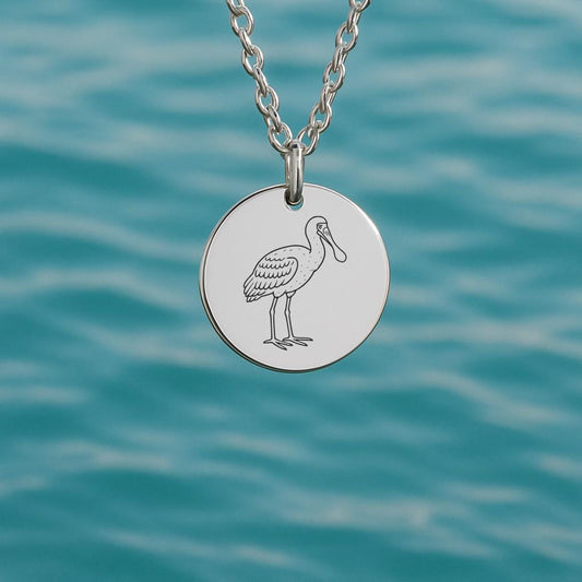 Roseate Spoonbill Necklace – Gold or Silver Bird Charm – Personalized Gift for Bird Lovers – Minimalist Jewelry – Keychain Available