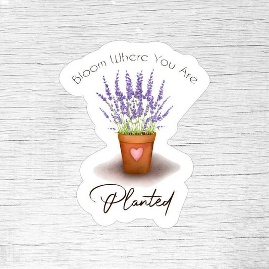 Inspirational Bloom Aesthetic Flowers Sticker - Plant Lover