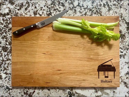 Piano Cutting Board |  Grand Piano Charcuterie Board | Custom Serving Tray | Personalized Musician Gift | Symphony Music Gift
