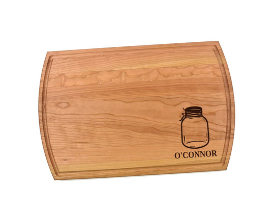 Mason Jar Cutting Board | Garden Canning Charcuterie Board | Custom Serving Tray | Personalized Garden Gift | Wedding Anniversary Gift