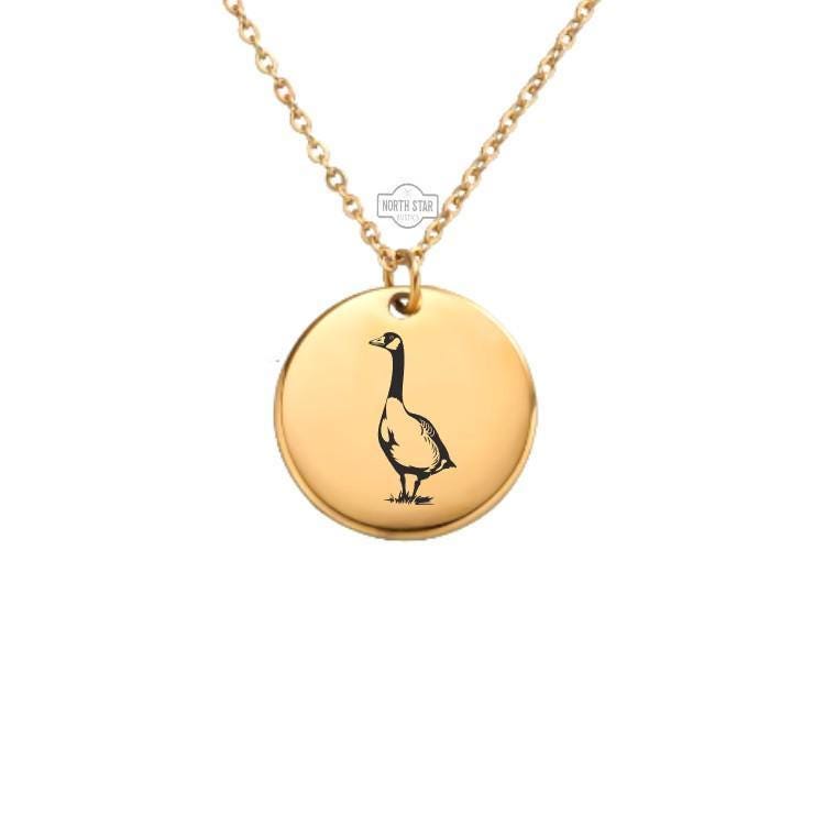 Goose Necklace – Gold or Silver Bird Charm – Personalized Gift for Goose Lovers – Funny or Sentimental Jewelry – Keychain Available