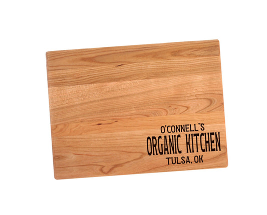 Personalized Organic Kitchen Cutting Board | Organic Kitchen Charcuterie Board | Custom Serving Tray | Personalized Kitchen Gift