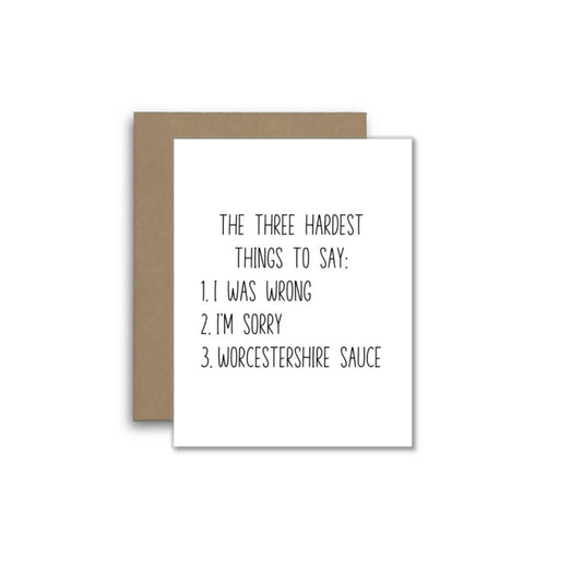 Funny Card – The 3 Hardest Things to Say 😂