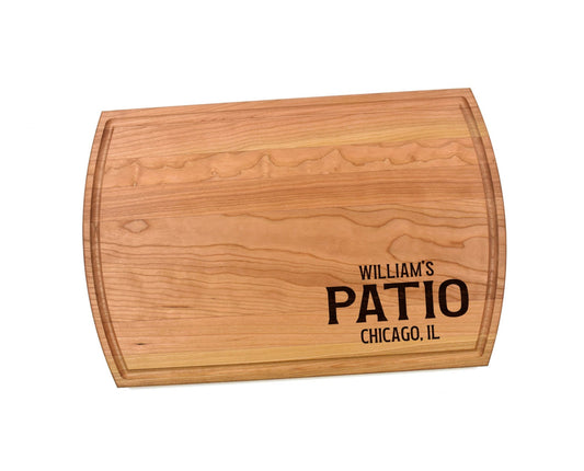 Personalized Patio Cutting Board | Backyard Grill Party Charcuterie Board | Custom Serving Tray | Personalized Patio Deck Gift