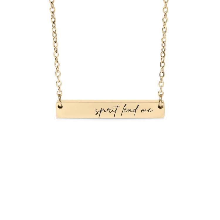 Spirit Lead Me Bar Necklace or Keychain – Christian Engraved Jewelry – Worship Song Inspired Faith Gift – Trust and Guidance