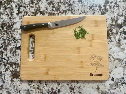 Honeysuckle Cutting Board | Flower Charcuterie Board | Custom Serving Tray | Personalized June Birthday Gift | Wedding Anniversary Gift