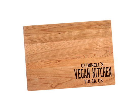 Personalized Vegan Kitchen Cutting Board | Vegan Charcuterie Board | Custom Serving Tray | Personalized Kitchen Gift