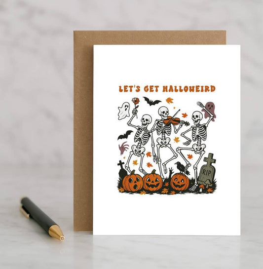 Let’s Get Halloweird Card – Funny Halloween Greeting Card
