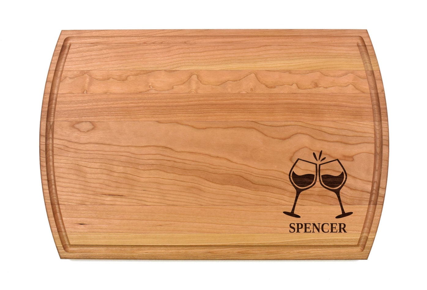 Wine Glass Cutting Board | Clink Glasses Charcuterie Board | Custom Serving Tray | Personalized Marriage Gift | Wedding Anniversary Gift