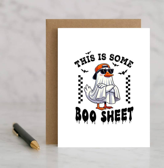 This Is Some Boo Sheet Card – Funny Halloween Ghost Pun Card