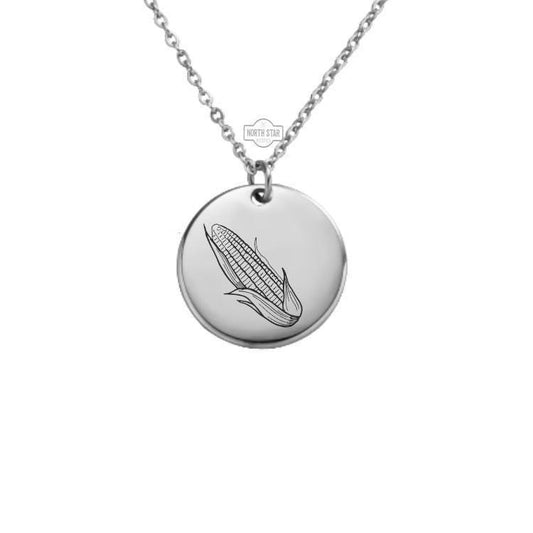 Corn Necklace or Keychain – Personalized Gift for Farmers, Gardeners, or Veggie Lovers in Gold or Silver, Cute Produce Charm