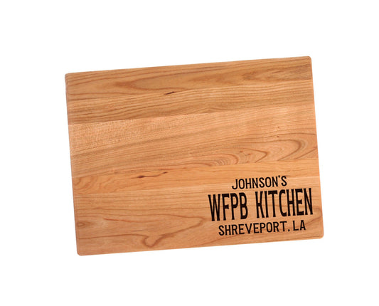 Personalized WFPB Kitchen Cutting Board | Whole Foods Charcuterie Board | Custom Serving Tray | Personalized Plant Based Kitchen Gift