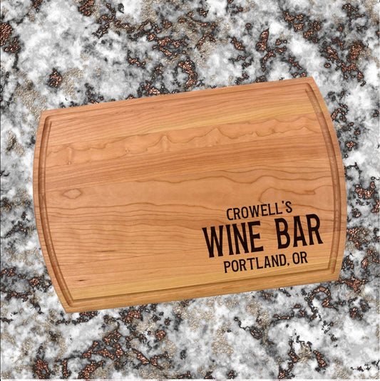 Personalized Wine Bar Cutting Board | Welcome To Our Wine Station Charcuterie Board | Custom Serving Tray | Personalized Winery Gift