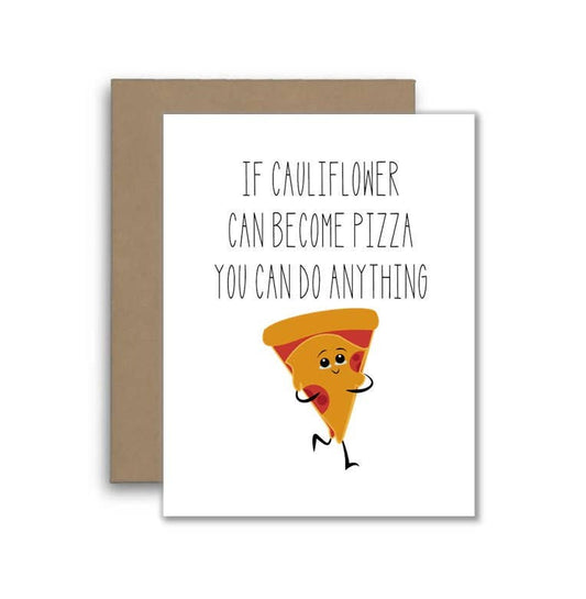 Cauliflower Pizza Encouragement & Graduation Card