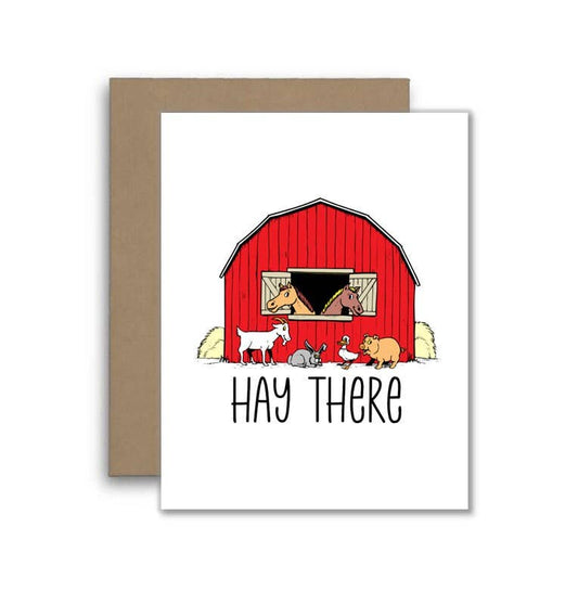 Hay There Card - Farm Funny Joke or Pun Card
