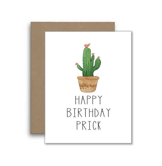Happy Birthday Prick Succulent Funny Card
