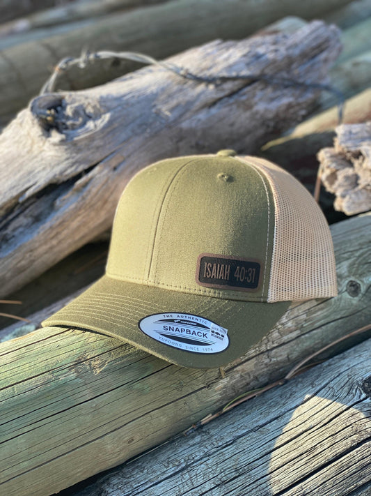 Isaiah 40:31  Trucker Hat – Bible Verse Snapback Cap, Christian Gift, Wings Like Eagles Faith Hat for Men or Women
