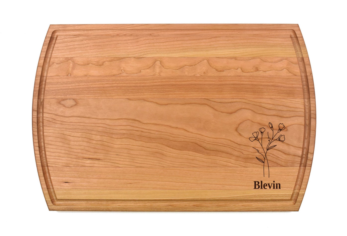 Sweet Pea Cutting Board | April Flower Charcuterie Board | Custom Serving Tray | Personalized April Gift | Wedding Anniversary Gift