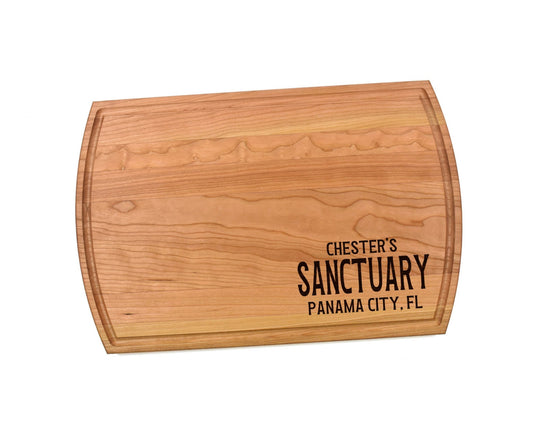 Personalized Sanctuary Cutting Board | Welcome To Our Sanctuary Charcuterie Board | Custom Serving Tray | Personalized Housewarming Gift
