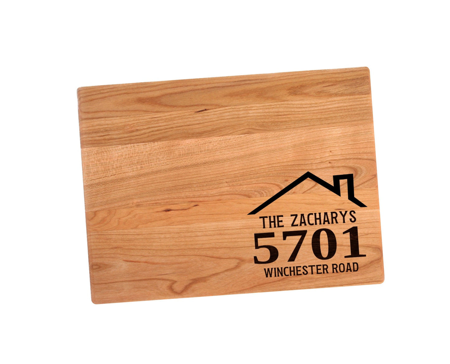 Personalized Street Address With Roofline Cutting Board | New House Charcuterie Board | Custom Serving Tray | Personalized House Gift