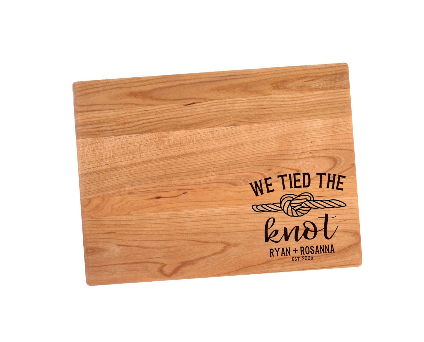Personalized We Tied The Knot Cutting Board | Wedding Anniversary Charcuterie Board | Custom Serving Tray | Personalized Marriage Gift