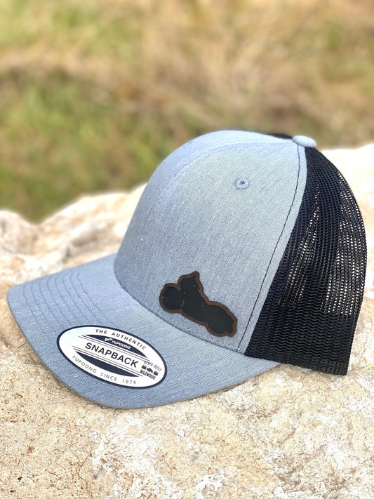 Motorcycle Hat Snapback Trucker – Engraved Patch Biker Cap, Gift for Riders, Road Trip Hat, Motorcycle Club or Garage Style