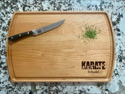 Karate Cutting Board | Karate Dojo Charcuterie Board | Custom Serving Tray | Personalized Sensei Gift | Sport Gift